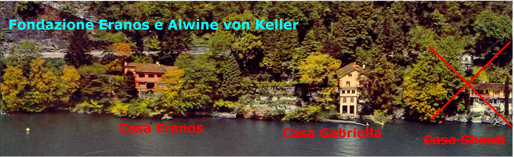 Foundation
Eranos and Alvine von Keller before the sale of Shanti House
(~900m2 + house for ~2,400,000 francs) to the wife of former
foundation president John van Praag (who later was charged
with a penal decree by the Ticino prosecutor's office). Mr.
Claudio Metzger brought the van Praag family into the
foundation...